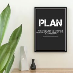 Plan Motivasyon Posteri - Koyu Tema (ÇERÇEVESİZ)